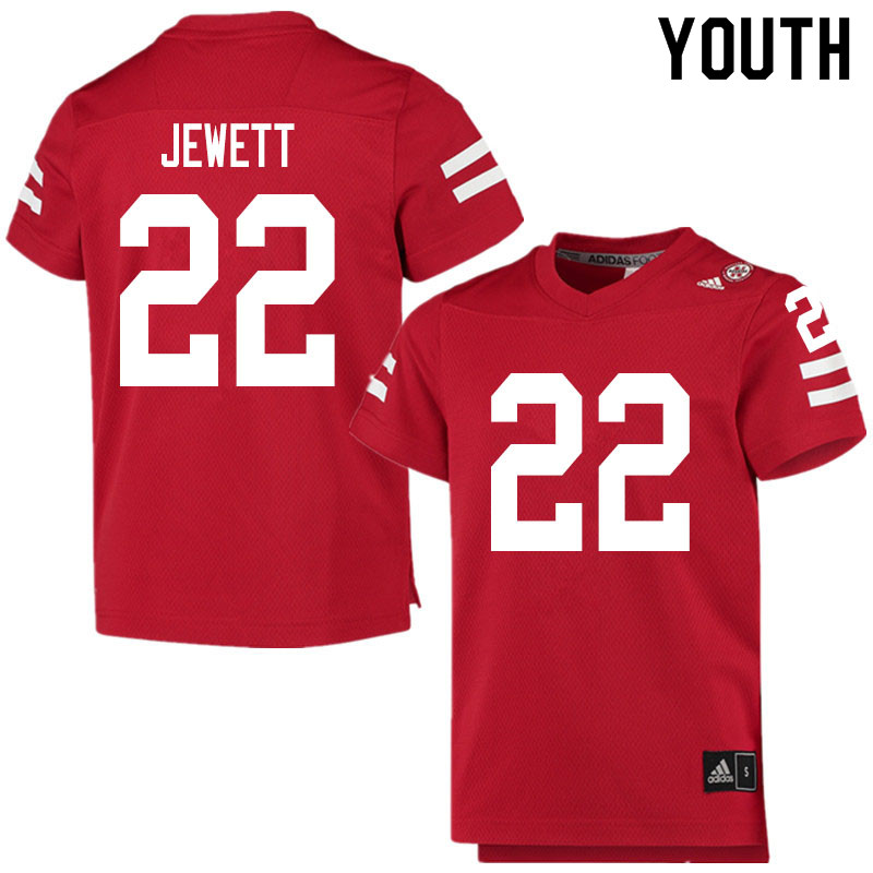 Youth #22 Cooper Jewett Nebraska Cornhuskers College Football Jerseys Sale-Scarlet